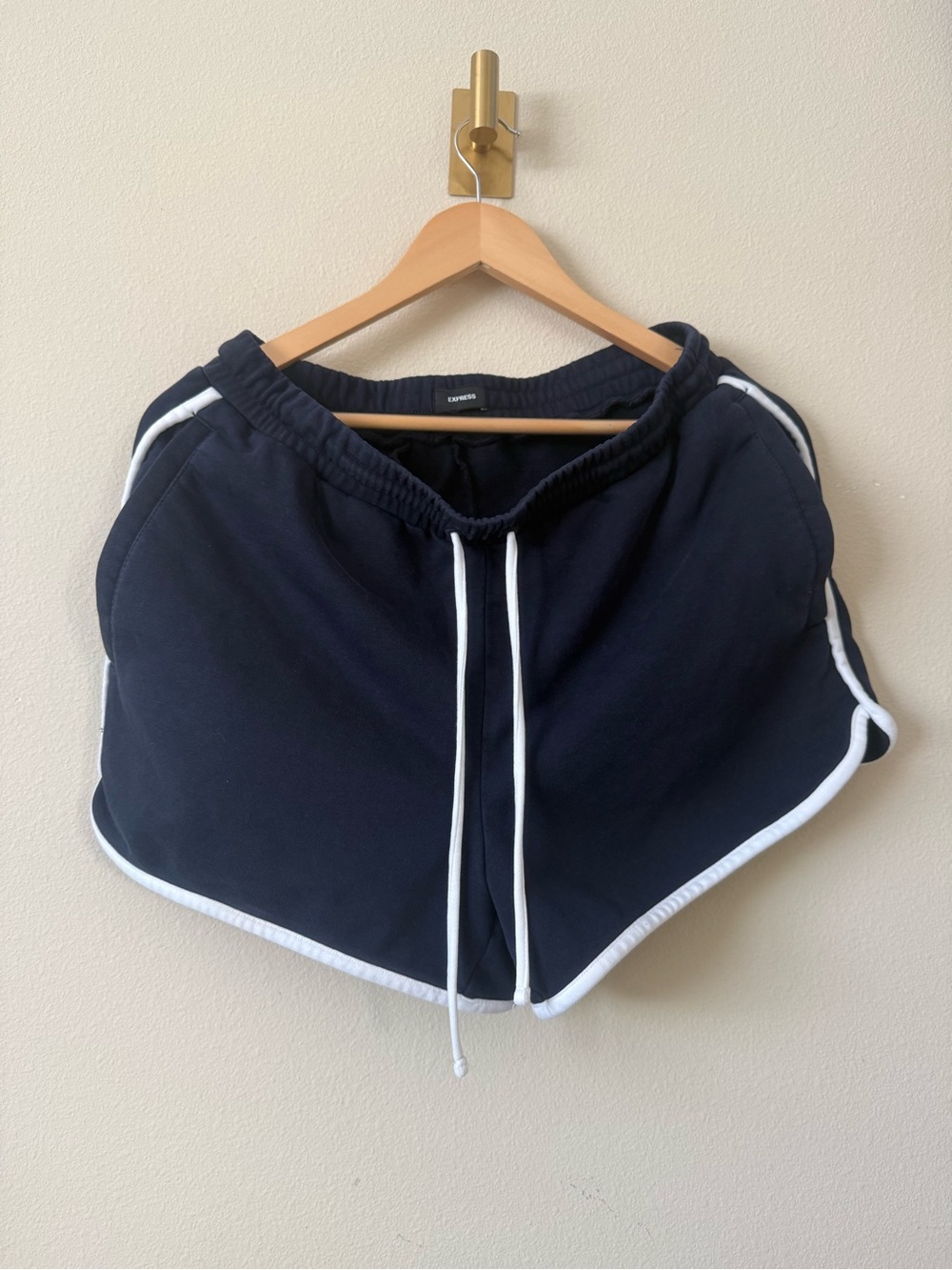 Express Blue Shorts with White Trim Size Medium